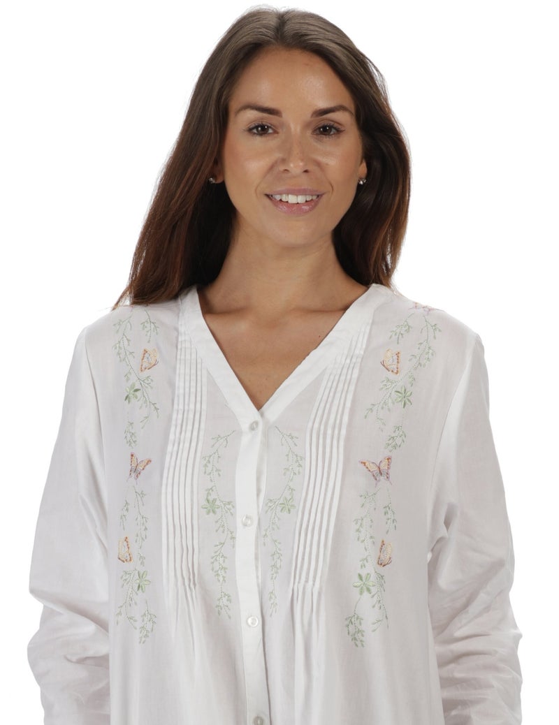 The 1 for U Victorian Nightgown - Night Dress For Women Sleepwear, White, SM - Image 1